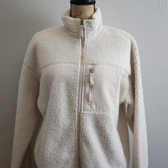 Women's Cream Sherpa Jacket - Picture 1 of 8